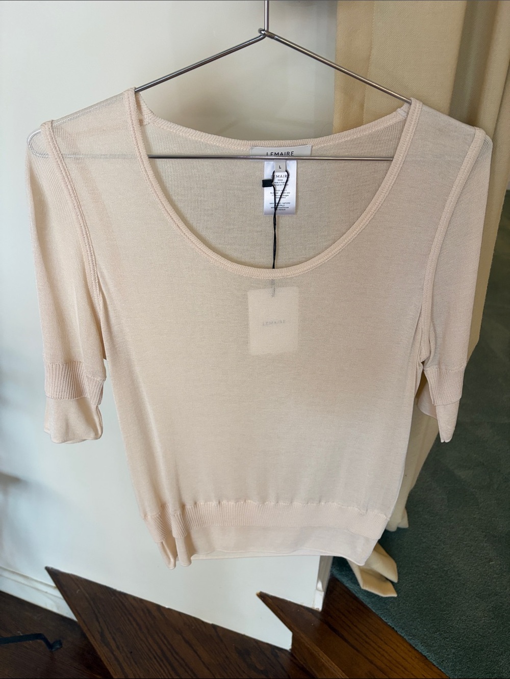 Lemaire Seamless Trompe L’Oeil Top in Jasmine